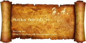 Hutka Adrián névjegykártya